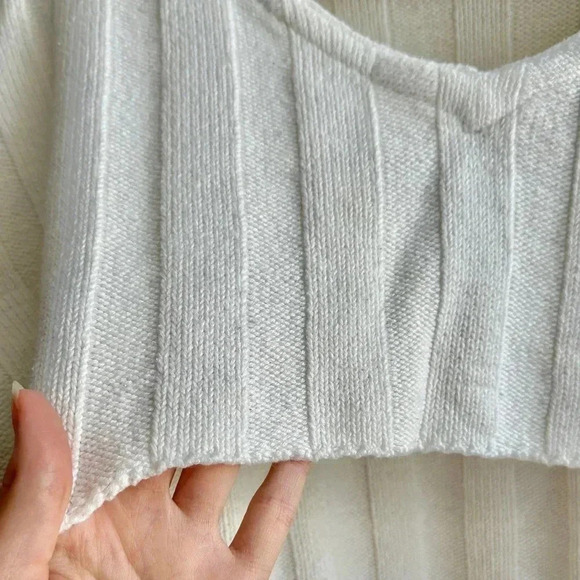 Rumor by Anthropologie Extra Cropped Long Sleeve Ribbed Sweater, S/M, Cardigan - Picture 6 of 16